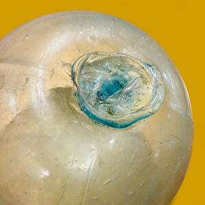 Antique Japanese Glass Fishing Float Ukidama Buoy Ball 11”